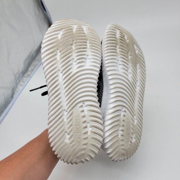 Adidas Sneakers Cloudfoam Shoe Womens Size 7 Grey & Black Athletic Running - Picture 6 of 11